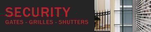 Need to improve your Security? Security Gates, Grilles and Shutters Banner for Fortress Security