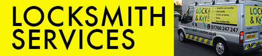 Our Locksmith Services offered Locksmith Services banner for Lock and Key Centre