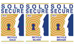 Sold Secure - the test house of choice for security products Sold Secure 2014 Bicycle Gold, Silver and Bronze logos