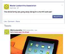 Don't advertise empty homes or xmas gifts on social media - thieves are watching social media security image