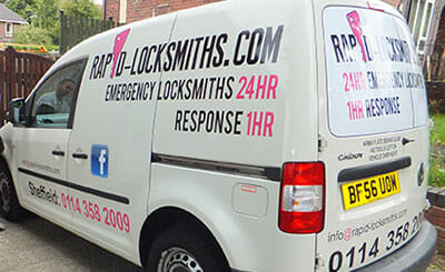 24 Hour Emergency Locksmiths in Sheffield Rapid Locksmiths in Sheffield - Van image