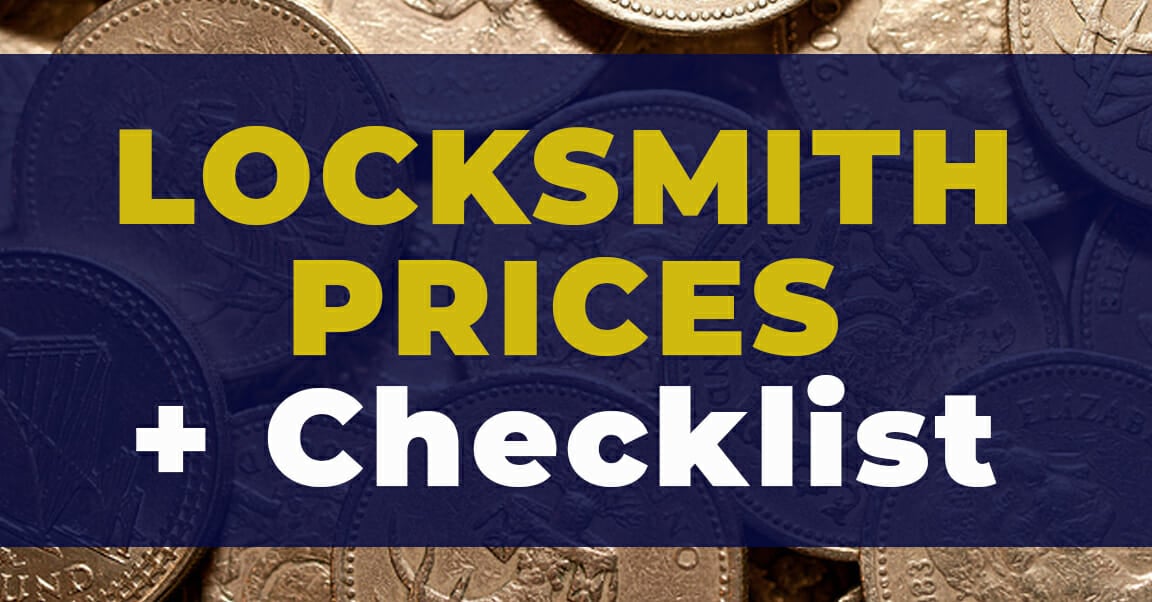 Locksmith Price List Costs Guide For 2020 Price Checklist